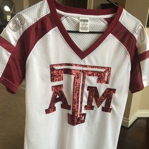 Texas A&M University Sequin Jersey- PINK Brand